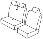 Set coprisedili Superior - Grigio/Nero - compatibile per Citroen Jumper (01/94>03/06)