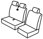 Set coprisedili Superior - Nocciola - compatibile per Citroen Jumpy (01/07>03/16) - Fiat Scudo (01/07>04/16) - Peugeot Expert (01/07>03/16)