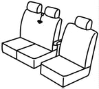 Set coprisedili Superior - Nocciola - compatibile per Ford Transit Custom (10/12>12/17)