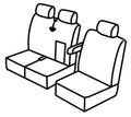 Set coprisedili Superior - Nocciola - compatibile per Ford Transit Custom (01/18>08/23)