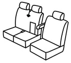 Set coprisedili Superior - Beige - compatibile per Ford Transit Custom (01/18>08/23)