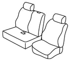 Set coprisedili Superior - Nero/Rosso - compatibile per Hyundai H1 (02/08>10/21)