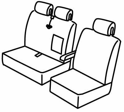 Set coprisedili Superior - Grigio/Nero - compatibile per Mercedes Sprinter (06/06>05/18)