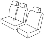 Set coprisedili Superior - Nero/Grigio - compatibile per Mercedes Citan (10/12>08/21)
