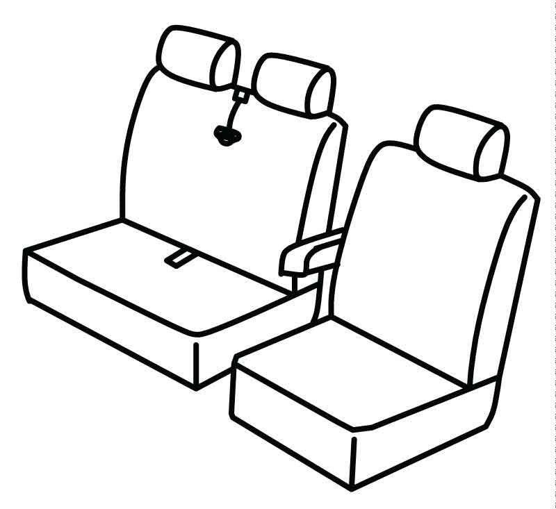 Set coprisedili Superior - Nero/Grigio - compatibile per Mercedes Sprinter (06/18>)