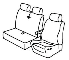 Set coprisedili Superior - Grigio/Nero - compatibile per Mercedes Vito (01/15>)