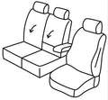 Set coprisedili Superior - Nero/Grigio - compatibile per Citroen Berlingo Van (06/18>05/24) - Fiat Doblò Cargo (01/15>07/22) - Opel Combo Cargo (09/18>) - Peugeot Partner (09/18>)