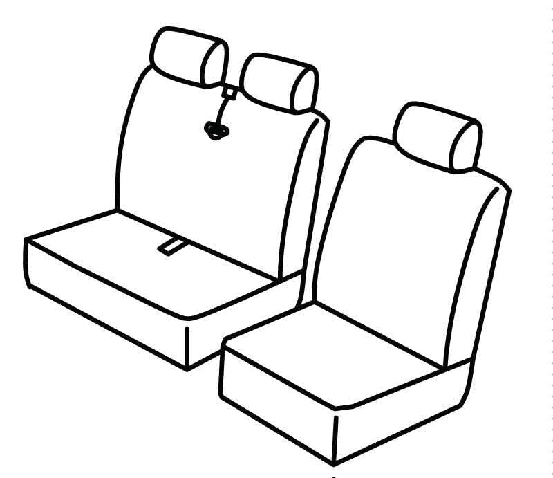 Set coprisedili Superior - Beige - compatibile per Opel Vivaro (08/01>12/13)