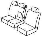 Set coprisedili Superior - Nero/Rosso - compatibile per Peugeot Expert (04/16>)