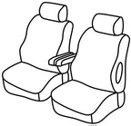 Set coprisedili Superior - Nero/Blu - compatibile per Citroen Jumpy (01/07>03/16) - Peugeot Expert (01/07>03/16)