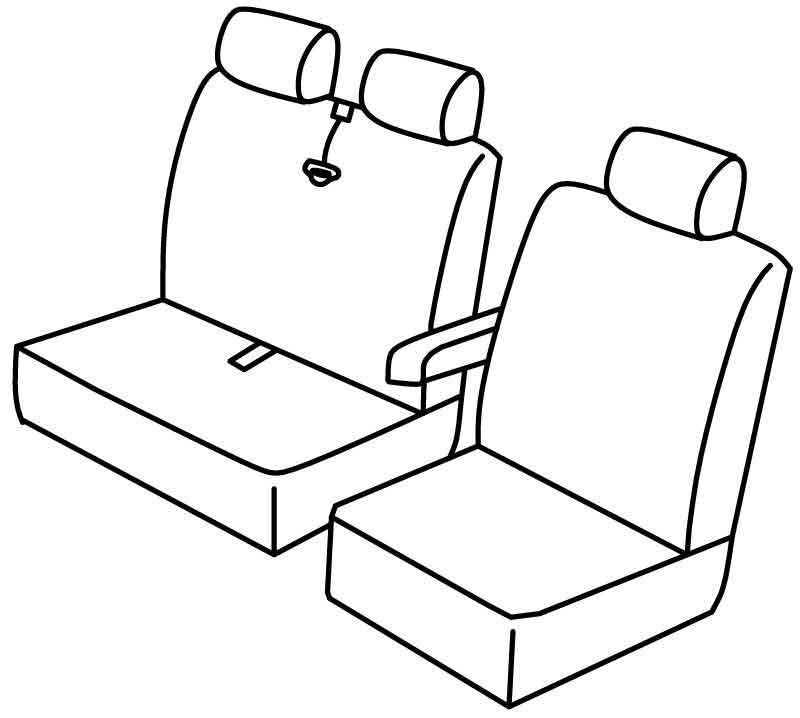 Set coprisedili Superior - Beige - compatibile per Renault Master (07/97>01/10) Dal 2002