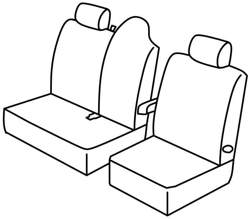 Set coprisedili Superior - Beige - compatibile per Opel Movano (08/10>12/21) - Renault Master (02/10>06/24)