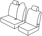 Set coprisedili Superior - Nero/Rosso - compatibile per Renault Master (02/10>08/14)