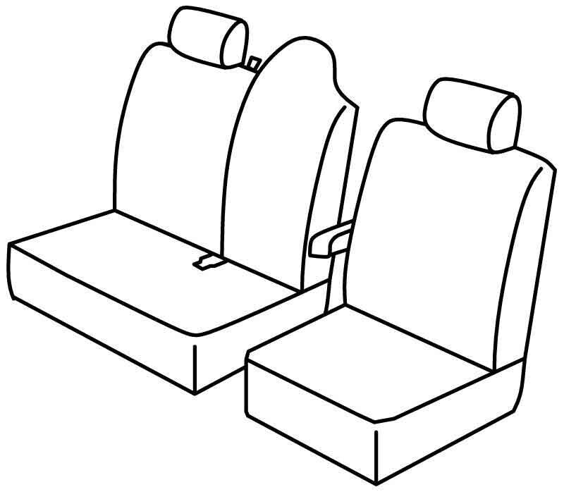 Set coprisedili Superior - Nero/Grigio - compatibile per Renault Master (02/10>06/24)