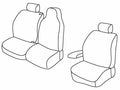 Set coprisedili Superior - Grigio/Nero - compatibile per Fiat Talento (05/16>) - Opel Vivaro (01/14>02/19) - Renault Trafic (06/14>)