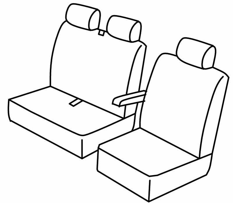 Set coprisedili Superior - Beige - compatibile per Fiat Talento (05/16>) - Opel Vivaro (01/14>02/19) - Renault Trafic (06/14>)