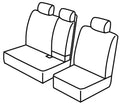 Set coprisedili Superior - Nero/Rosso - compatibile per Renault Kangoo (02/08>05/21)