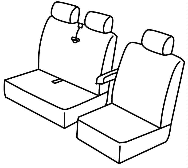 Set coprisedili Superior - Nero/Grigio - compatibile per Renault Master (09/19>06/24)