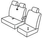 Set coprisedili Superior - Nero/Blu - compatibile per Renault Master (09/19>06/24)