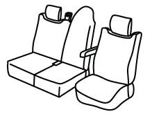 Set coprisedili Superior - Nero/Blu - compatibile per Renault Master (07/24>)