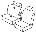 Set coprisedili Superior - Nero/Grigio - compatibile per Renault Trafic (03/21>)