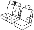 Set coprisedili Superior - Nero/Rosso - compatibile per Volkswagen Crafter (01/17>)
