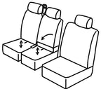 Set coprisedili Superior - Nero/Grigio - compatibile per Volkswagen Crafter (01/17>)