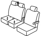 Set coprisedili Superior - Nero/Grigio - compatibile per Volkswagen Crafter (01/17>)
