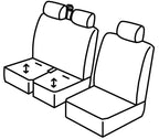 Set coprisedili Superior - Nero/Grigio - compatibile per Volkswagen Crafter (01/17>)