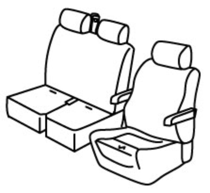 Set coprisedili Superior - Beige - compatibile per Volkswagen Crafter (01/17>)