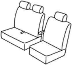Set coprisedili Superior - Nero/Blu - compatibile per Iveco Daily (05/06>05/14)