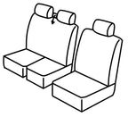 Set coprisedili Superior - Nero/Rosso - compatibile per Iveco Daily (06/14>)