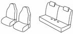Set coprisedili Superior - Nero/Blu - compatibile per Citroen C1 5p (06/14>12/21) - Citroen C1 Airscape 5p (06/14>05/18)