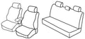 Set coprisedili Superior - Nero/Blu - compatibile per Dacia Duster (06/12>11/16)