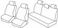 Set coprisedili Superior - Nero/Blu - compatibile per Dacia Sandero (09/08>12/12) - Dacia Sandero Stepway (07/09>12/12)