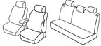 Set coprisedili Superior - Nero/Blu - compatibile per Dacia Sandero (01/13>01/21) - Dacia Sandero Stepway (01/13>01/21)