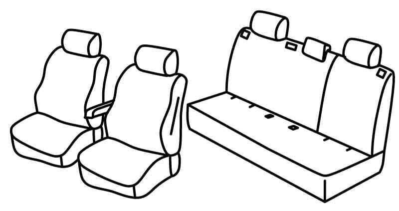 Set coprisedili Superior - Grigio/Nero - compatibile per Dacia Sandero Stepway (02/21>) - Dacia Sandero Streetway (02/21>)