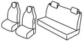 Set coprisedili Superior - Nero/Blu - compatibile per Dacia Spring 5p (04/21>03/24) Elettrica