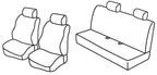 Set coprisedili Superior - Nero/Rosso - compatibile per Fiat Panda (09/03>01/12) - Fiat Panda Classic (02/12>12/12)