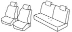 Set coprisedili Superior - Nero/Rosso - compatibile per Fiat Panda (09/03>01/12) - Fiat Panda Classic (02/12>12/12)