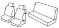 Set coprisedili Superior - Nero/Grigio - compatibile per Fiat Punto 3p (01/93>08/99)
