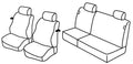 Set coprisedili Superior - Nero/Grigio - compatibile per Fiat Punto 3p (01/93>08/99)