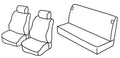 Set coprisedili Superior - Nero/Blu - compatibile per Fiat Punto 5p (01/93>08/99)