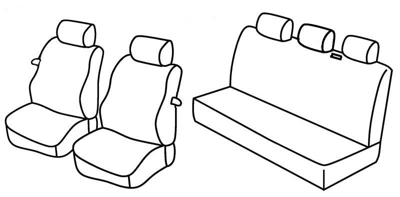 Set coprisedili Superior - Nocciola - compatibile per Fiat Punto 3p (09/99>04/03) fino al 2001