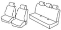 Set coprisedili Superior - Grigio/Nero - compatibile per Fiat Punto 5p (09/99>04/03) fino al 2001