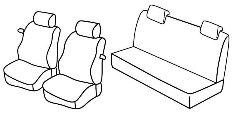Set coprisedili Superior - Beige - compatibile per Fiat Punto 3p (09/99>08/09) dal 2001