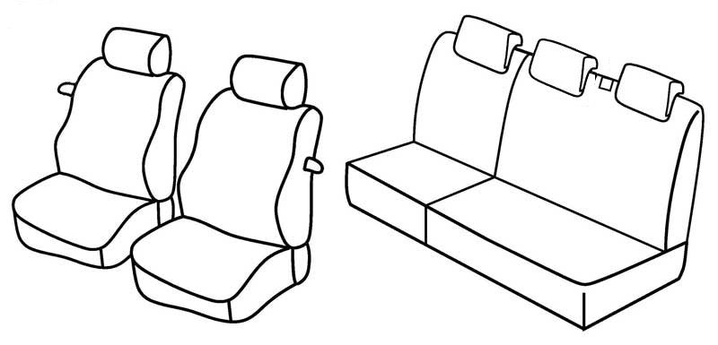 Set coprisedili Superior - Beige - compatibile per Fiat Punto 3p (09/99>08/09) dal 2001