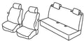 Set coprisedili Superior - Grigio/Nero - compatibile per Fiat Grande Punto 3p (09/05>04/12) - Fiat Punto 3p (01/12>08/18) - Fiat Punto Evo 3p (10/09>04/12)