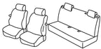 Set coprisedili Superior - Nero/Rosso - compatibile per Fiat Grande Punto 3p (09/05>04/12) - Fiat Punto 3p (01/12>08/18) - Fiat Punto Evo 3p (10/09>04/12)
