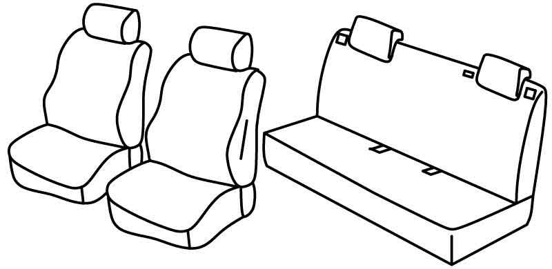 Set coprisedili Superior - Nocciola - compatibile per Fiat Grande Punto 5p (09/05>04/12) - Fiat Punto 5p (01/12>04/19) - Fiat Punto Evo 5p (10/09>04/12)